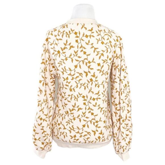 Ulla Johnson Ebba Rose Crewneck Ribbed Pullover Sweatshirt Size S - Picture 6 of 9